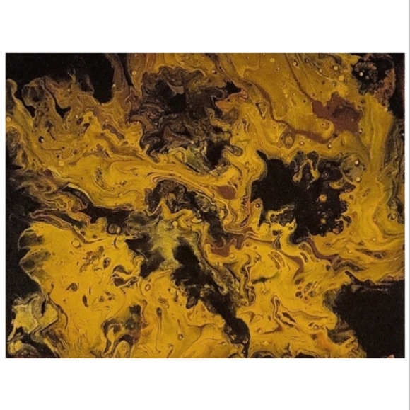 Hand Crafted Abstract Design 11x14 Inches Canvas Painting - Picture 4 of 4